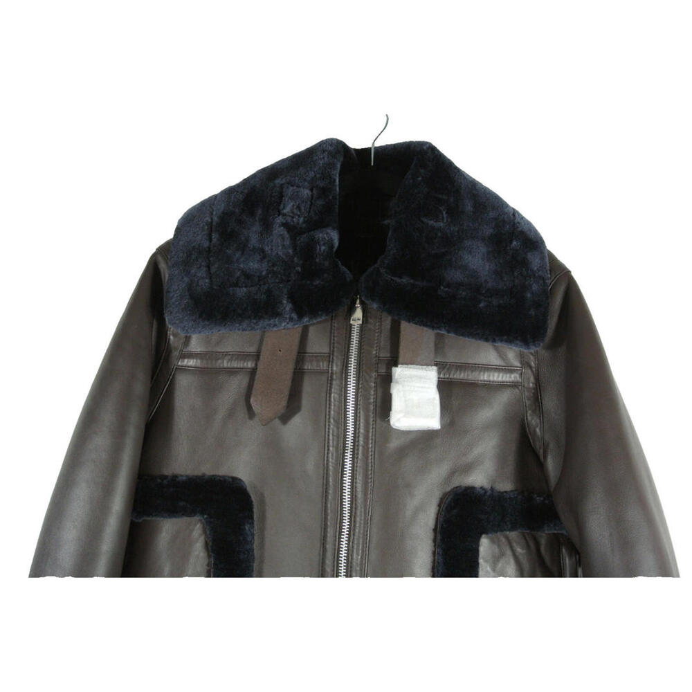 NEW, WALTER BAKER Lianna Faux Fur-Trimmed Leather Jacket - Chocolate L #C3808 - Picture 5 of 9